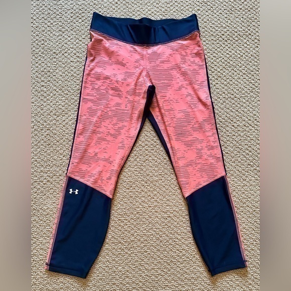 Under Armour Pants - Under Armour Pink and Navy Compression Leggings